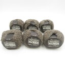ハマナカ 毛糸 リッチモア マディソン 6玉セット 19番色 茶色 1玉50g巻 約100m イタリア製 秋冬毛糸 未使用品