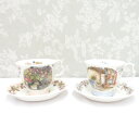 Royal Doulton (ロイヤルドルトン) 食器 BRAMBLY HEDGE ブランブリーヘッジ FOUR SEASONS 四季 AUTUMN 秋 WINTER 冬 カップ&ソーサー ティーカップ 2客セット 廃番品【中古】