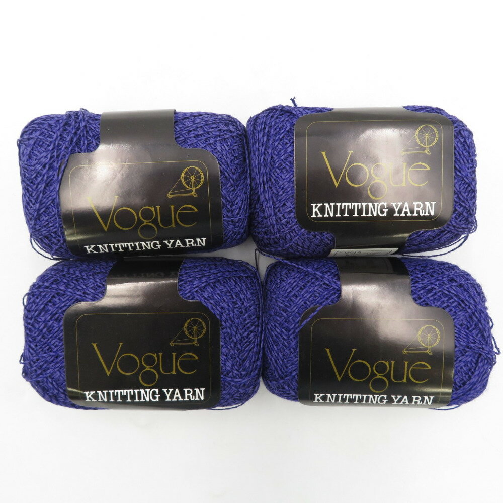 毛糸 エクトリー ヴォーグ モロッコ(細) Y34010 約40g(268m)×4玉 パープル系 未使用品【中古】