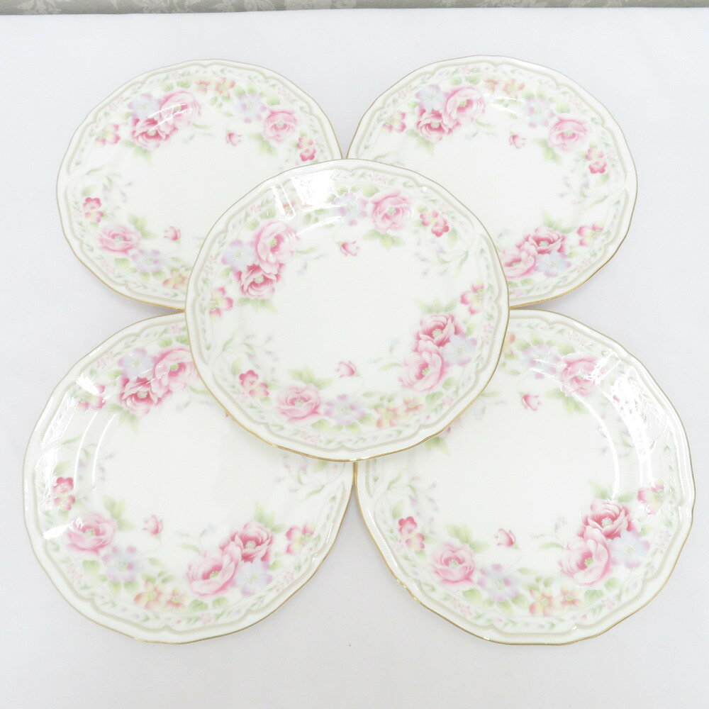 NIKKO (ニッコー) 食器 ニッコーマーケティング プレート 取り皿 中皿 5枚セット 花柄【中古】