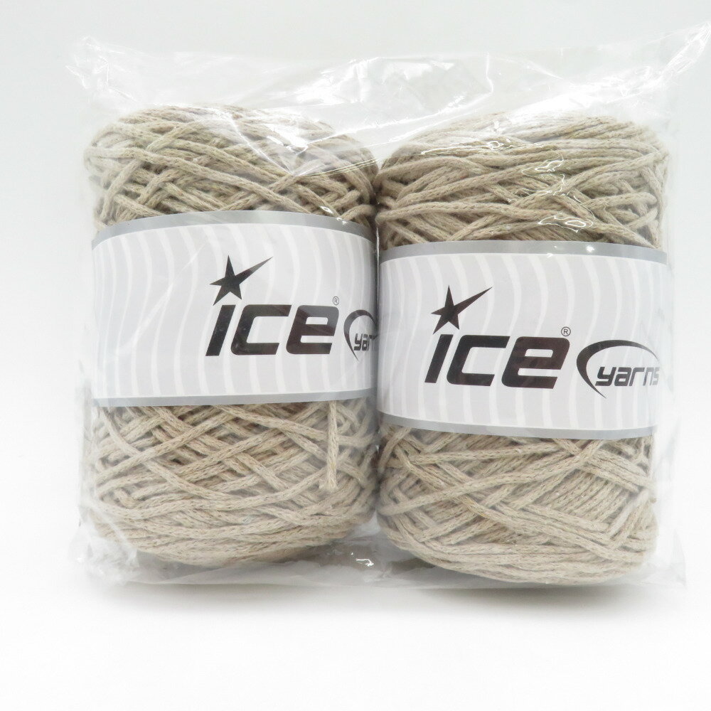 毛糸 GUILD by POD ICE Yarns アイスヤーン マクラメコットンバルキー 2玉 ベージュ 1玉250g巻 約150m 綿100 トルコ製 未使用品【中古】