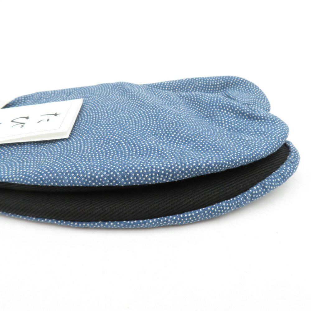 男性用 柄足袋 27.0cm 青色 青海波柄 底面黒色 日本製 たびや 一輪館 綿100％ 4枚こはぜ メンズ 足袋 カジュアル 新品