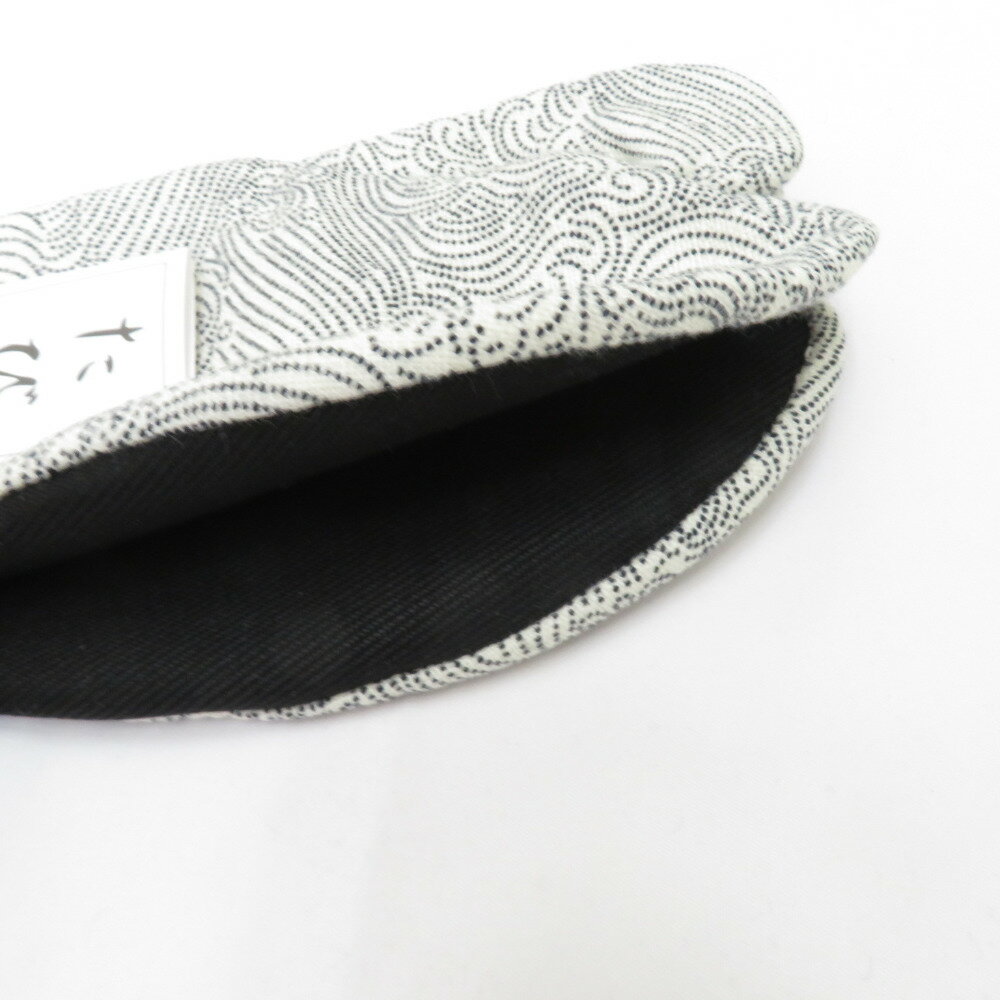 男性用 柄足袋 26.5cm 白色 波柄 底面黒色 日本製 たびや 一輪館 綿100％ 4枚こはぜ メンズ 足袋 カジュアル 新品