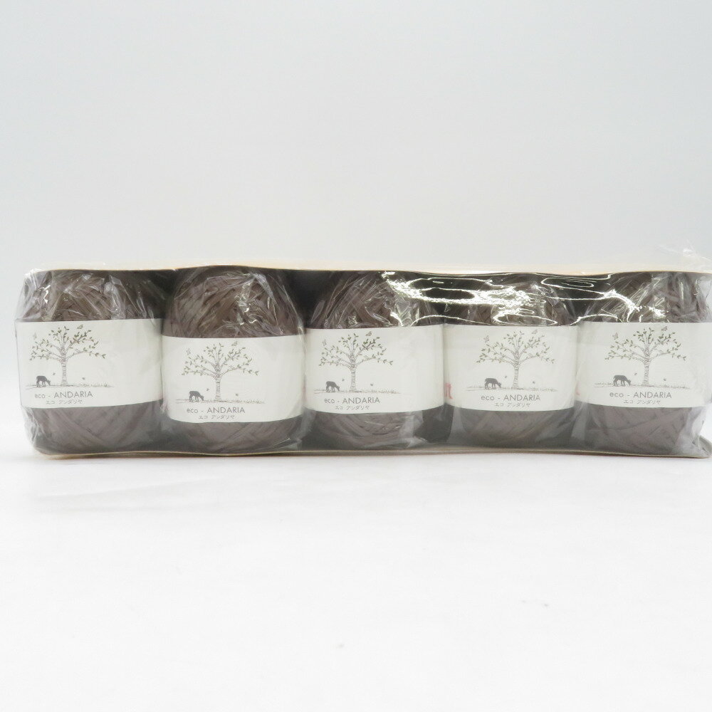 ハマナカ 毛糸 エコアンダリヤ 5玉セット 159番色 1玉40g巻 約80m 手芸糸 未使用品【中古】