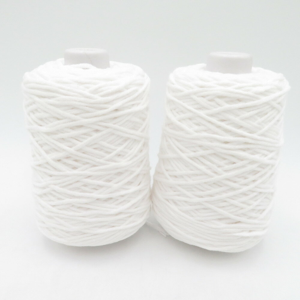 毛糸 MONDO FIL モンドフィル Baa Baa Cotton バァーバァーコットン 2玉セット ホワイト 100g 約180m コットン アクリル 春夏 MF-7072 未使用品【中古】