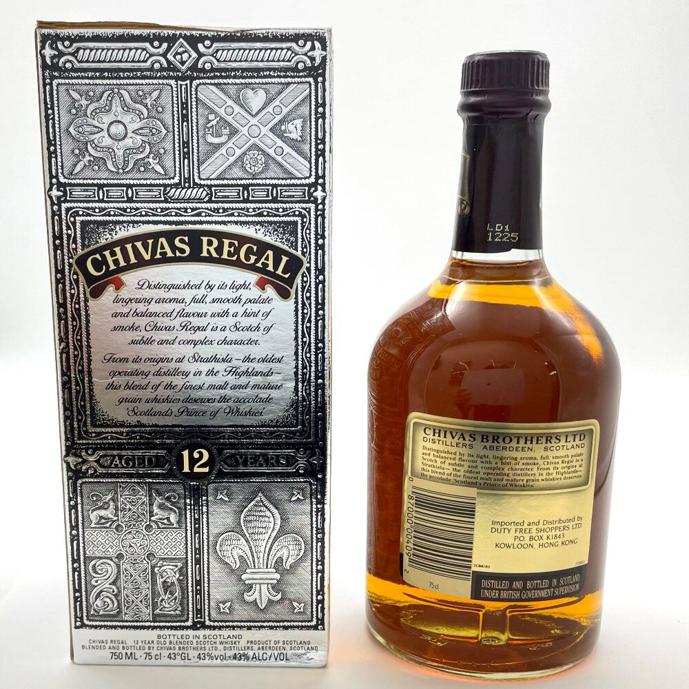 シーバスリーガル 12年 特級表示なし 香港ラベル HKDNP 旧旧ボトル 750ml 43% ブレンデッド スコッチ 洋酒 古酒 未開栓 Chivas Regal ウイスキー