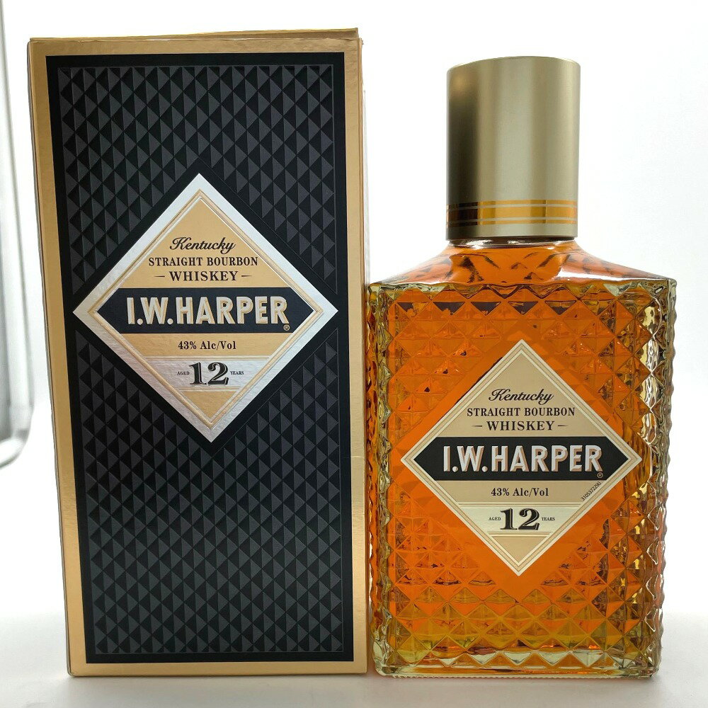 IWハーパー 12年 ディアジオ輸入品 I.W.HAPPER バーボンウイスキー 箱付き 750ml 43% 洋酒 古酒 未開栓 ウイスキー【中古】