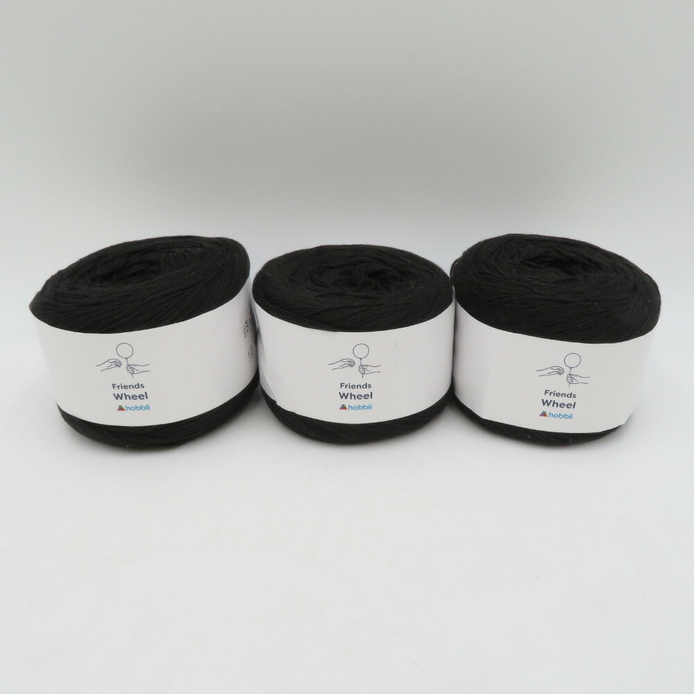 毛糸 hobbii Friends Wheel 124番色 3玉 100g玉 Oeko-Tex認証 合太 未使用品【中古】