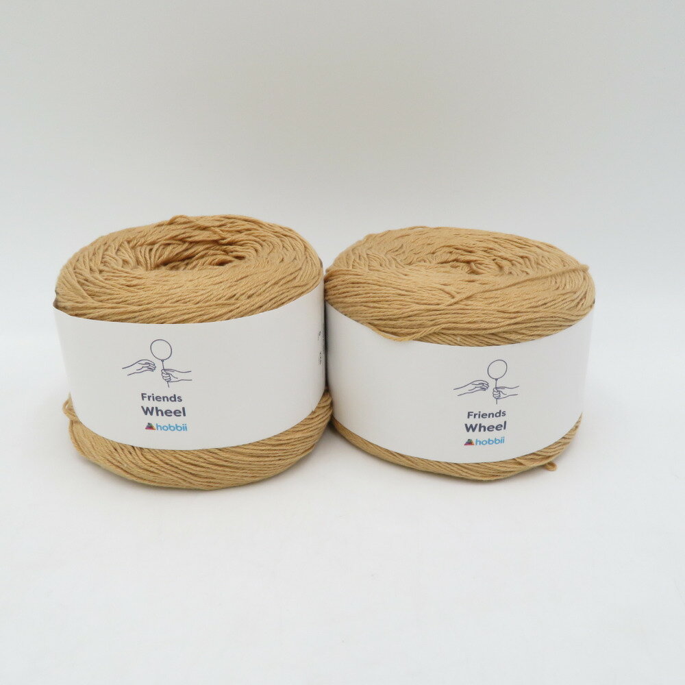 毛糸 hobbii Friends Wheel 9番色 2玉 100g玉 Oeko-Tex認証 合太 未使用品【中古】