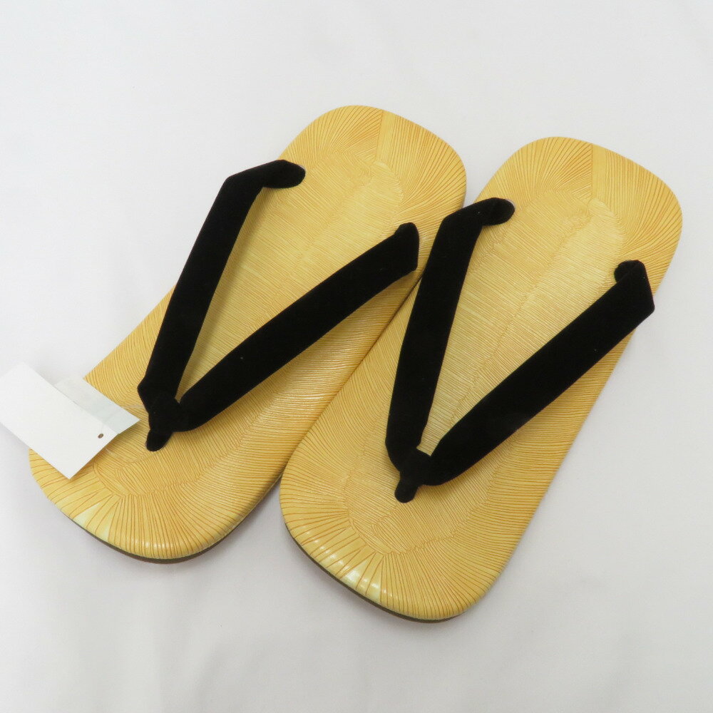 雪駄 男性用 LLサイズ 27cm 黒ベルベット鼻緒 ビニール黄畳表 定番カラー メンズ 履物 男物 和装 着物 ..