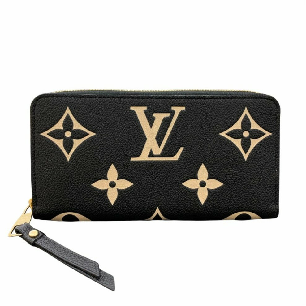 ルイ・ヴィトン 長財布 M80481 ジッピー・ウォレット RFID内蔵 バイカラー モノグラム・アンプラント レザー ブラック ベージュ レディース 未使用品【中古】(4)