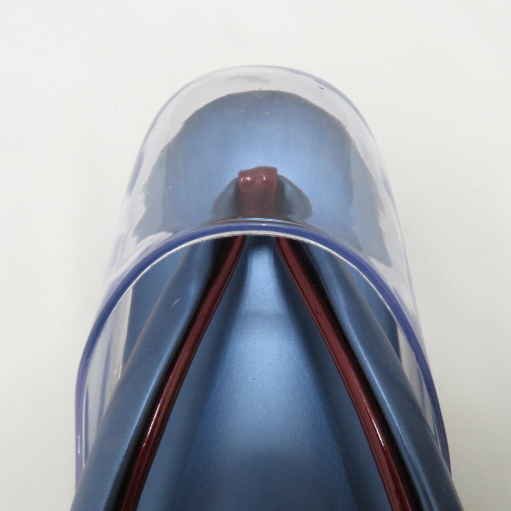 草履 雨草履 フリーサイズ ウレタンソール カバー付 日本製 ブルー系×小豆色 エナメル しぐれ履き 爪付 新品