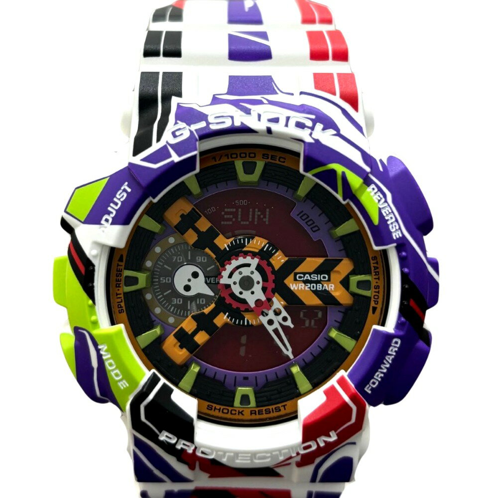Gショック エヴァンゲリオン30周年 限定 コラボモデル GA-110EVA30-7AJR 腕時計 エヴァ ホワイト ステンレス 樹脂 未使用品【中古】