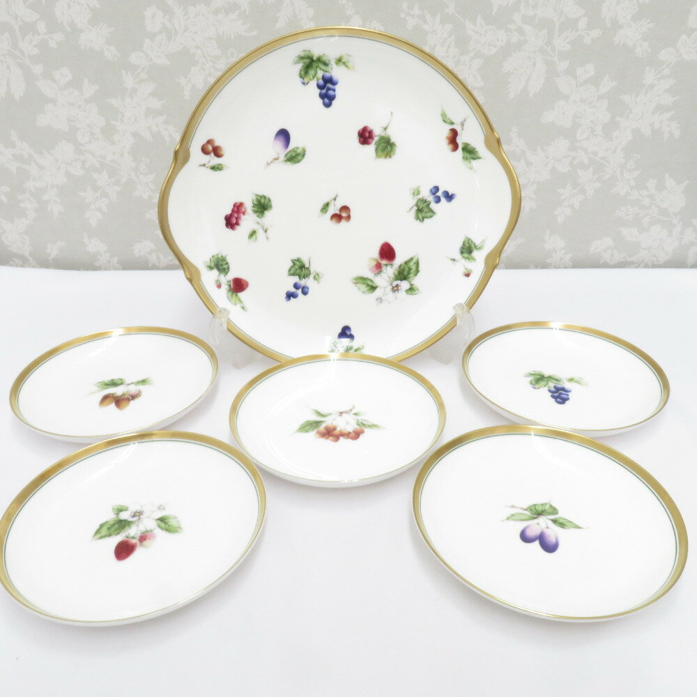 NIKKO (�˥å���) ���� FINE BONE CHINA �绮 ���դ��ץ졼�� ��������껮��6�祻�å� �ڤμ²̼�������š�