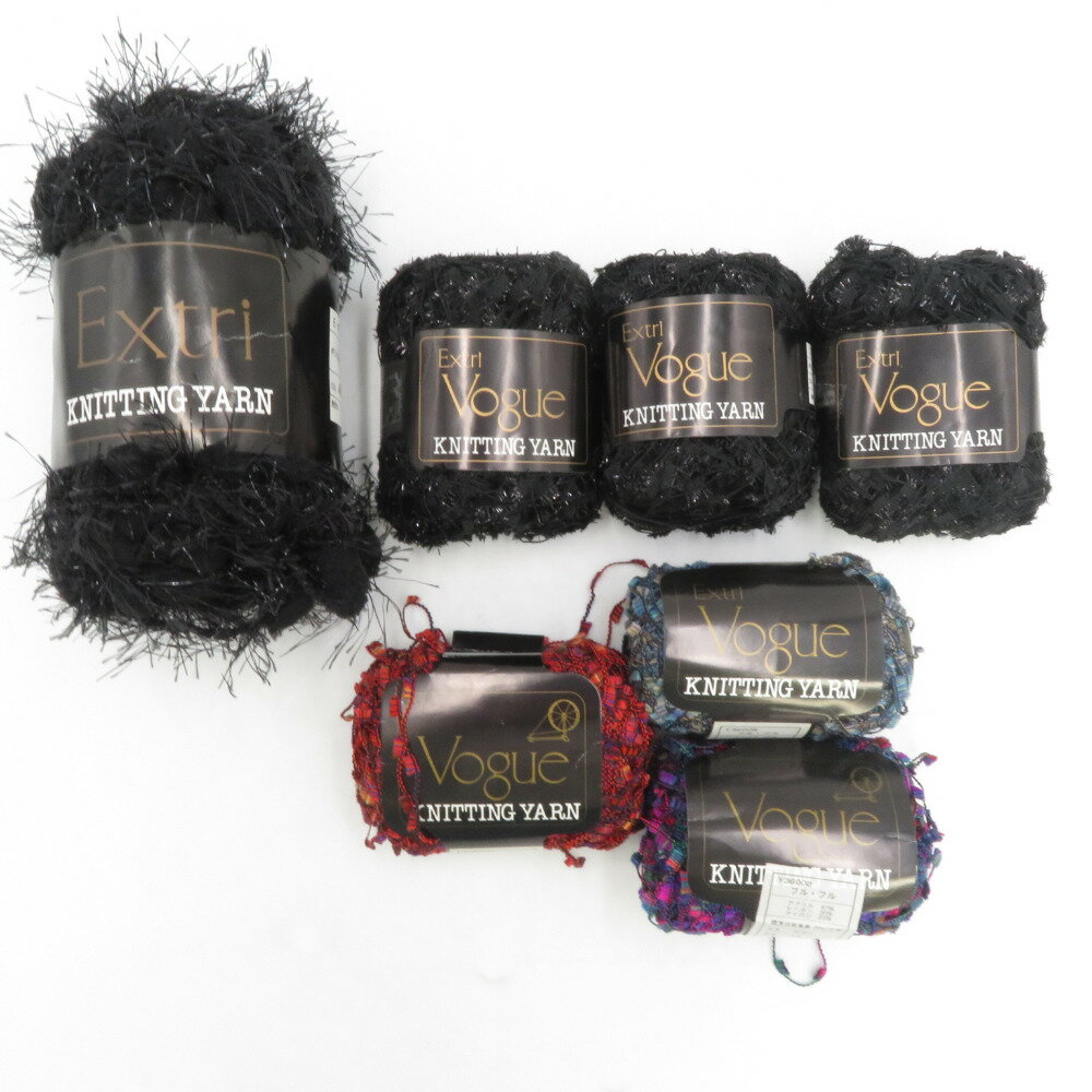 毛糸 エクトリー アソートセット (フルフルG&S Y39016 )×3玉 (フル・フル Y36008)×3玉 ( E・ボンボン Y40118)×1玉 未使用品【中古】