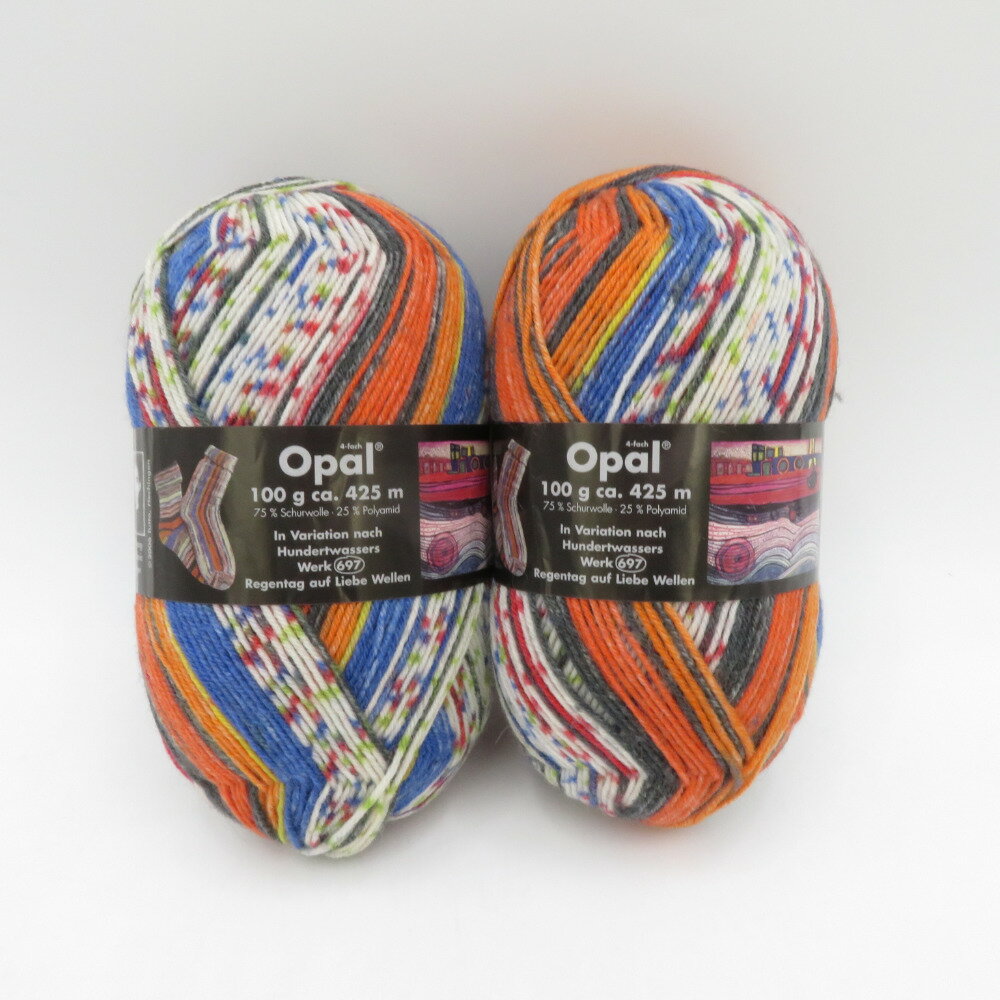Other - 毛糸 Opal オパール フンデルトヴァッサー 1435番色 2玉 100g玉巻 ソックヤーン 未使用品【中古】