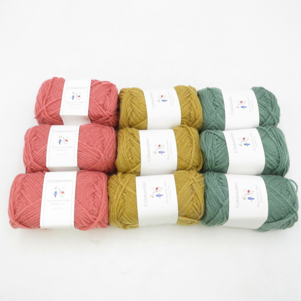 毛糸 毛糸ピエロ mite ミーテ 12玉セット 7番色 8番色 9番色 1玉40g 約85m アクリル エクス 日本製 並太 秋冬 未使用品【中古】