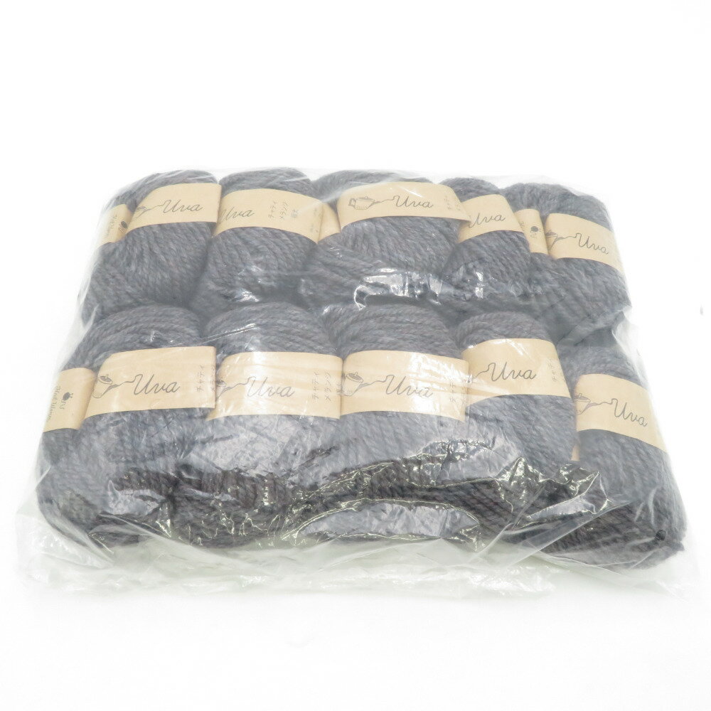毛糸 原ウール Knitworm Chatea チャティ メランジ並太 10玉セット 6番色 ギャラクシー 1玉25g 約46m アクリル ウール 秋冬 未使用品【中古】