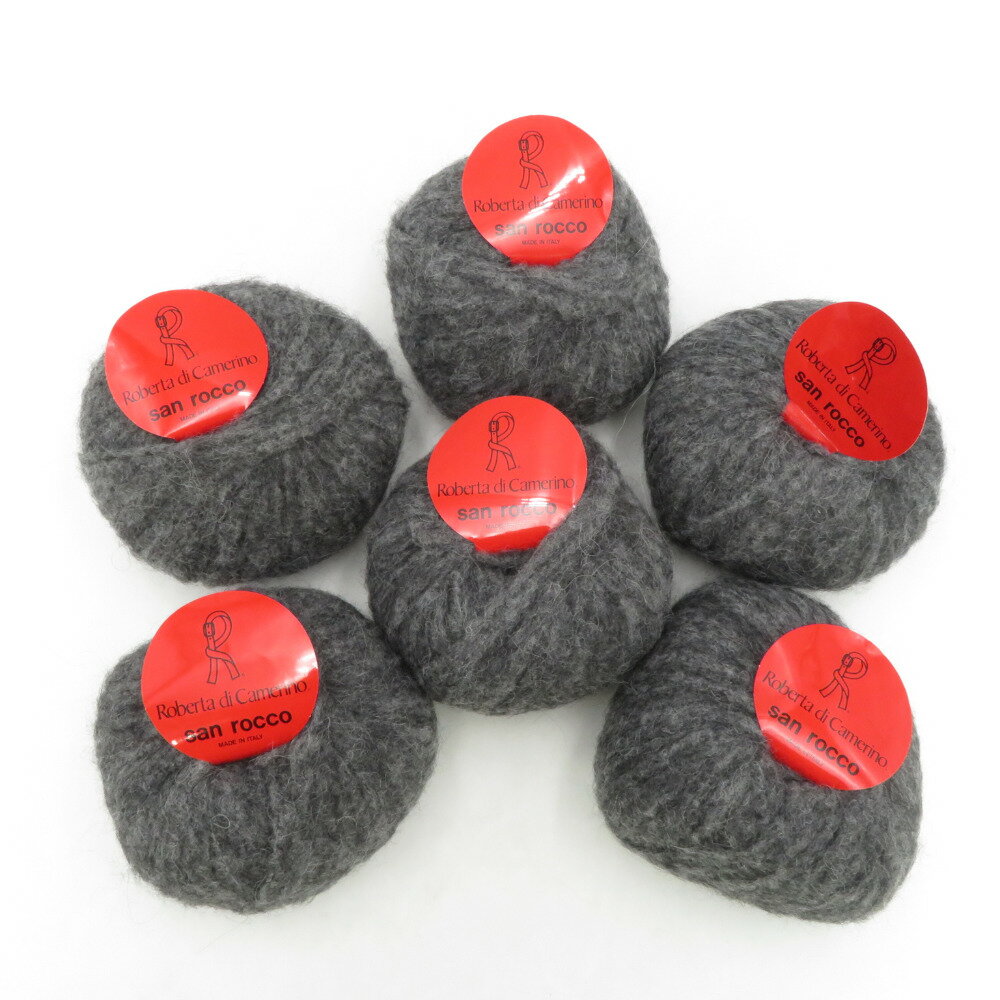 PUPPY (パピー) 毛糸 Roberta di Camerino ロベルタ ディ カメリーノ サンロッコ 6玉セット 1玉 40g 約112m 02番色 イタリア製 秋冬 未使用品【中古】