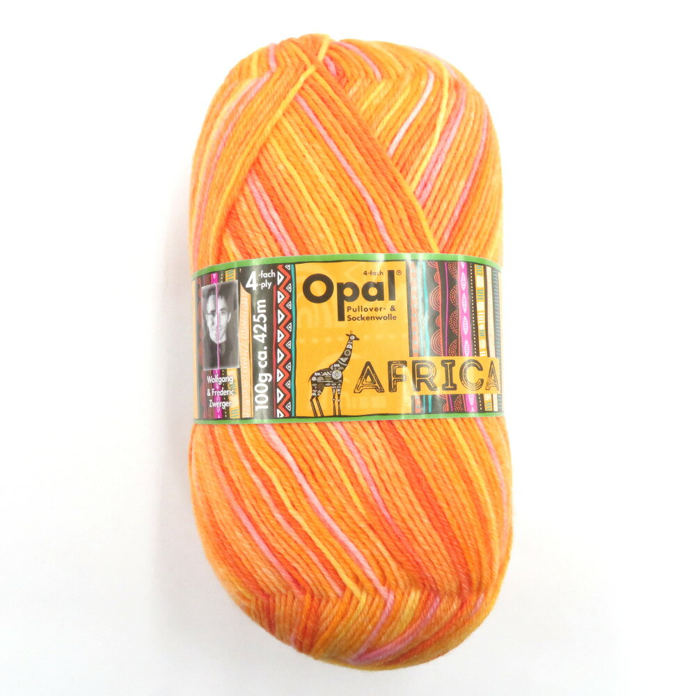 毛糸 Opal 毛糸 オパール アフリカ AFRICA 4ply col. 11163 1玉 100g 425m ソックスヤーン 段染め 秋冬..