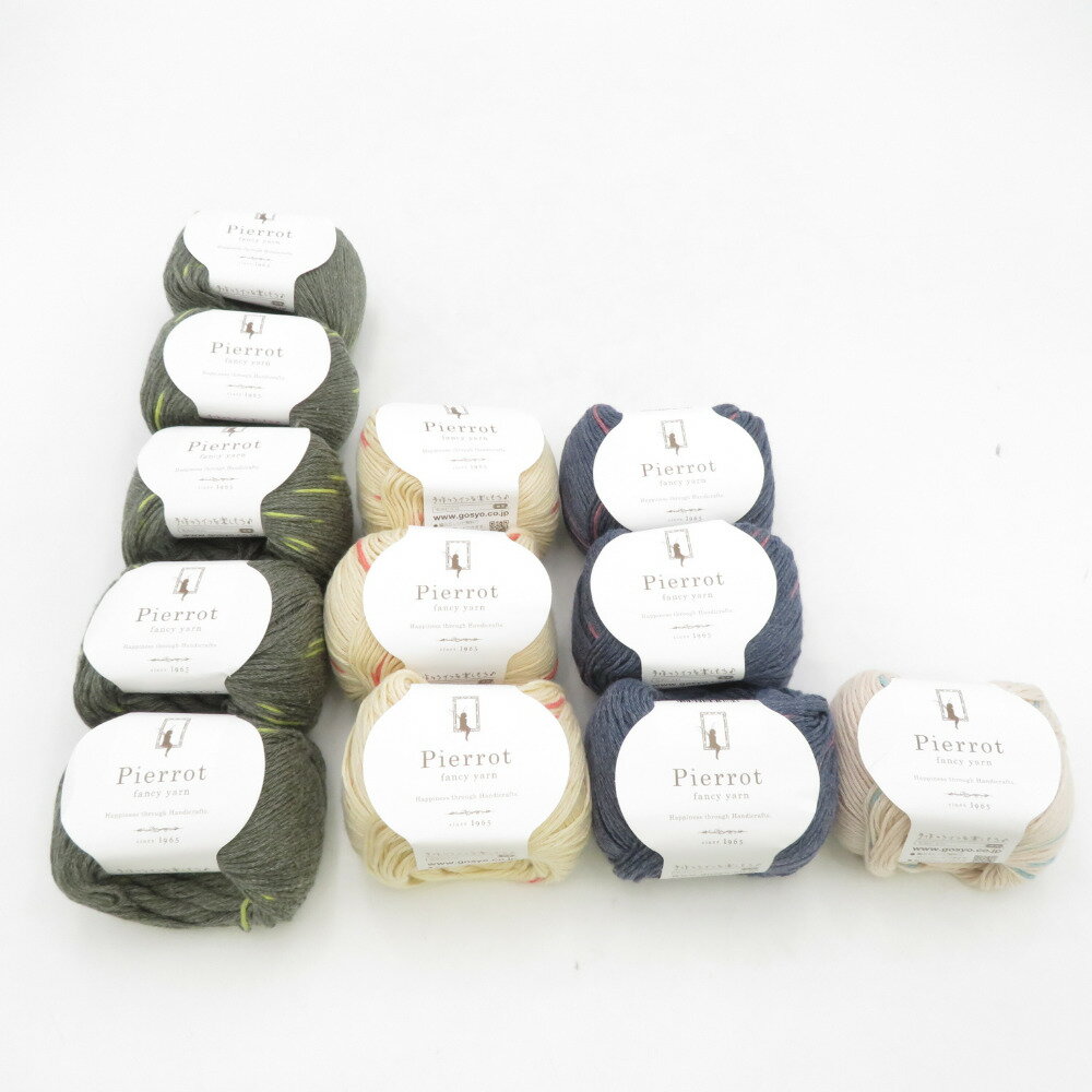 毛糸 毛糸ピエロ Star Pochette スターポシェット 12玉セット アソート 1玉40g 約120m メリノウール 綿 日本製 秋冬 未使用品【中古】