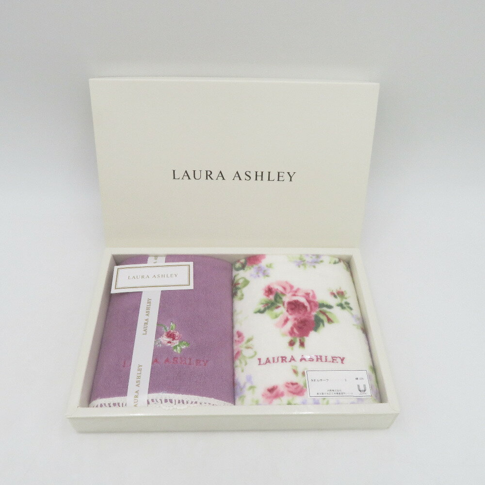 タオル ウチノタオル LUARA ASHLEY タオルチーフ 2枚セット×5箱 ノーマンディG 花柄 未使用品【中古】