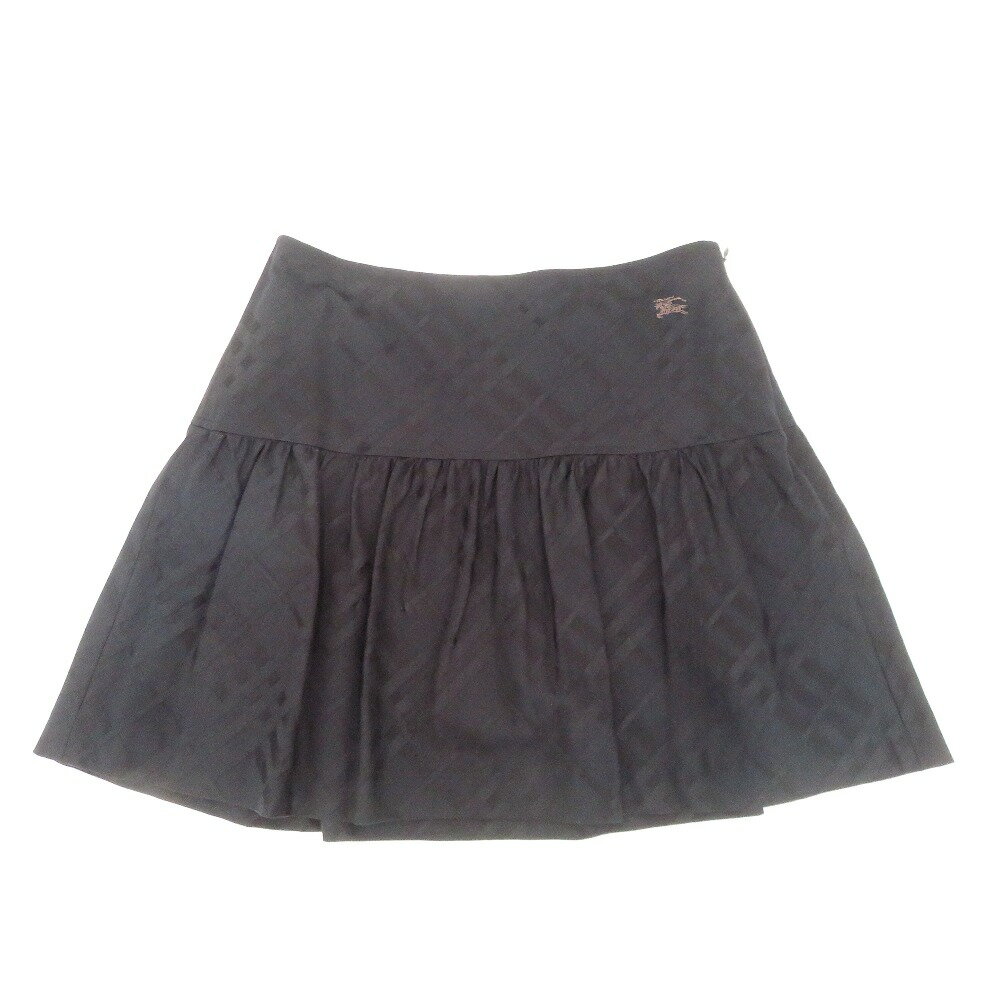 BURBERRY BLUE LABEL (バーバリーブルーレーベル) ミニスカート BURBERRY BLUE LABEL　ミニスカート プリーツ 36 ブラック　チェック　FX529-363-09【中古】