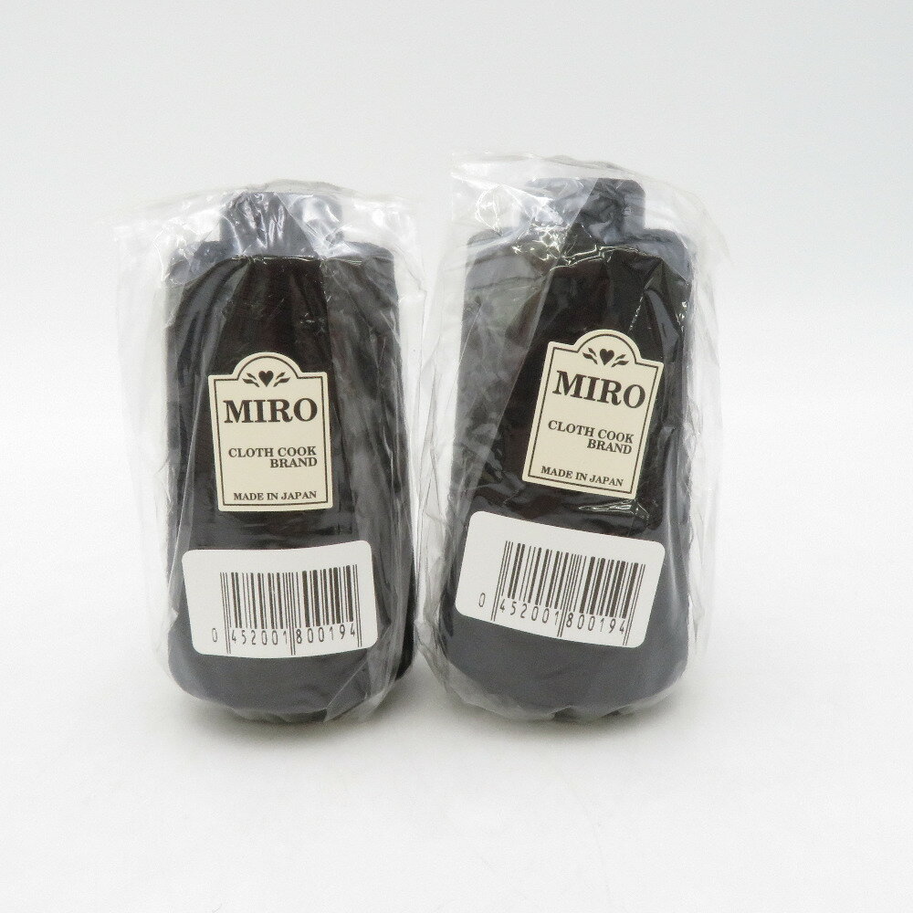 MIRO multi ロックミシン糸 黒 ＃80 3000m 2個セット ブラック 日本製 未使用品【中古】