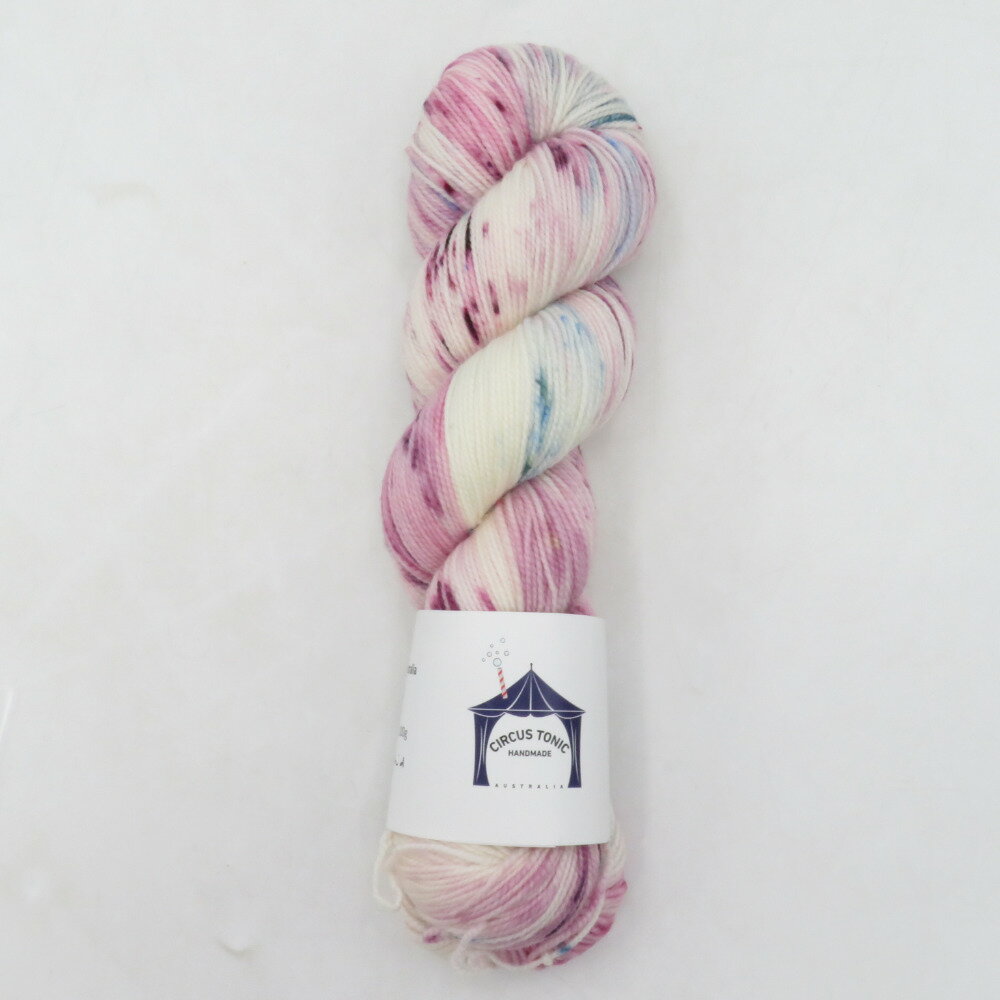 毛糸 CIRCUS TONIC Flock Fingering 1カセ Queen of Sheba Orchid 手染め糸 未使用品【中古】