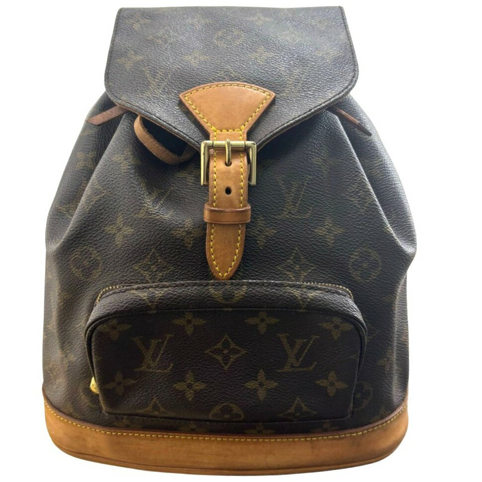 Rakuten - ルイヴィトン リュック モノグラム モンスリMM M51136 ゴールド金具 ブラウン PVC レザー レディース LOUIS VUITTON【中古】