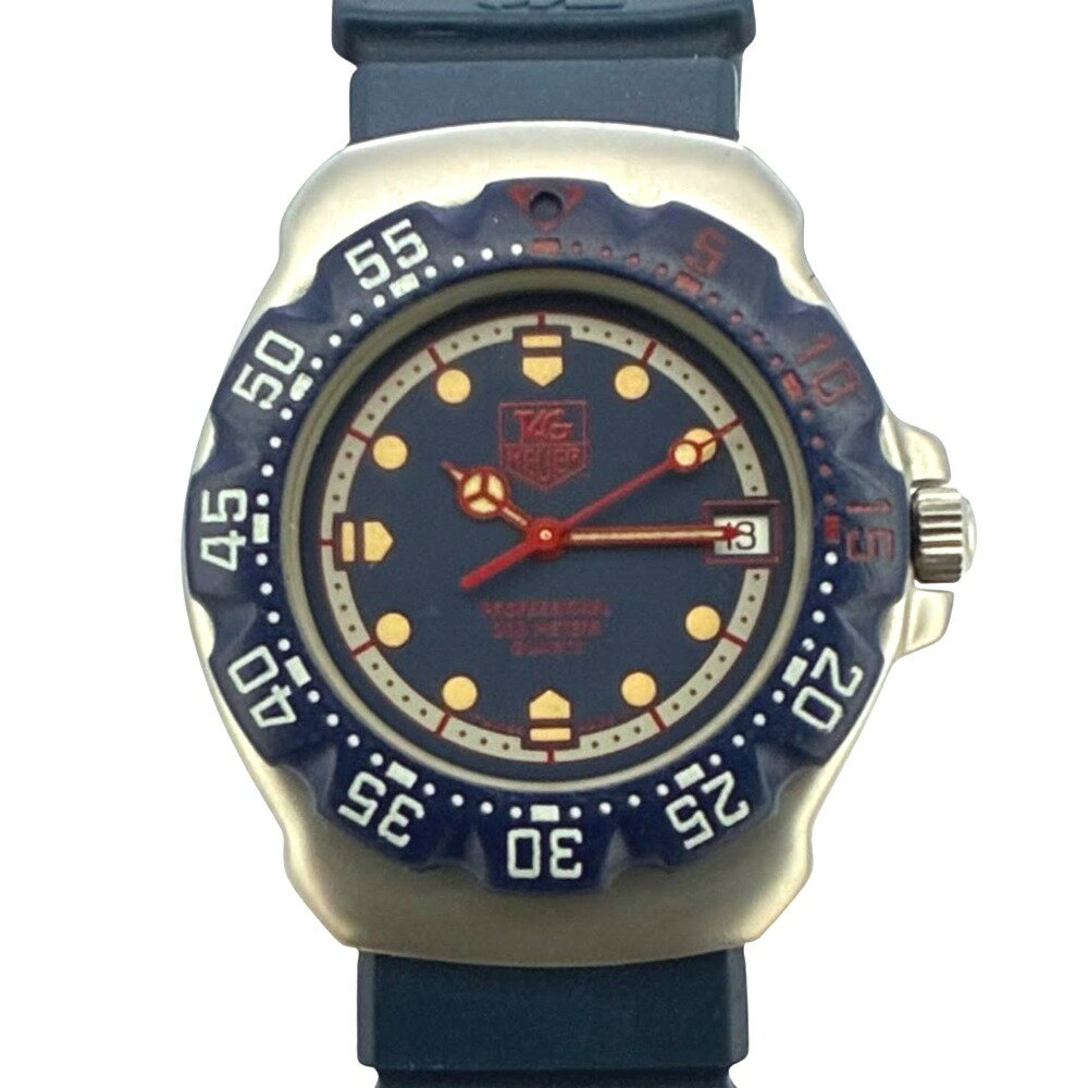 F, H, W - タグホイヤー フォーミュラ1 WA1210 35mm クオーツ ネイビー ステンレス ラバー ボーイズ ユニセックス TAG HEUER 腕時計 【中古】