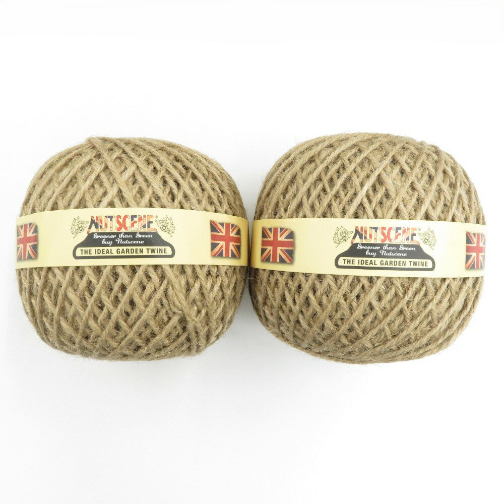 Woolen Yarns - 麻紐 NUTSCENE ナッツシーン 2玉セット ジュート 150m ナチュラル イギリス製 園芸 DIY 未使用品【中古】