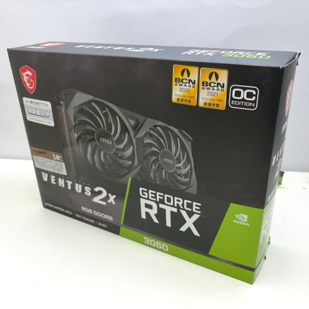 Rakuten - MSI エムエスアイ グラフィックボード GeForce RTX 3060 8GB VENTUS 2X 8G OC 912-V397-647 中古