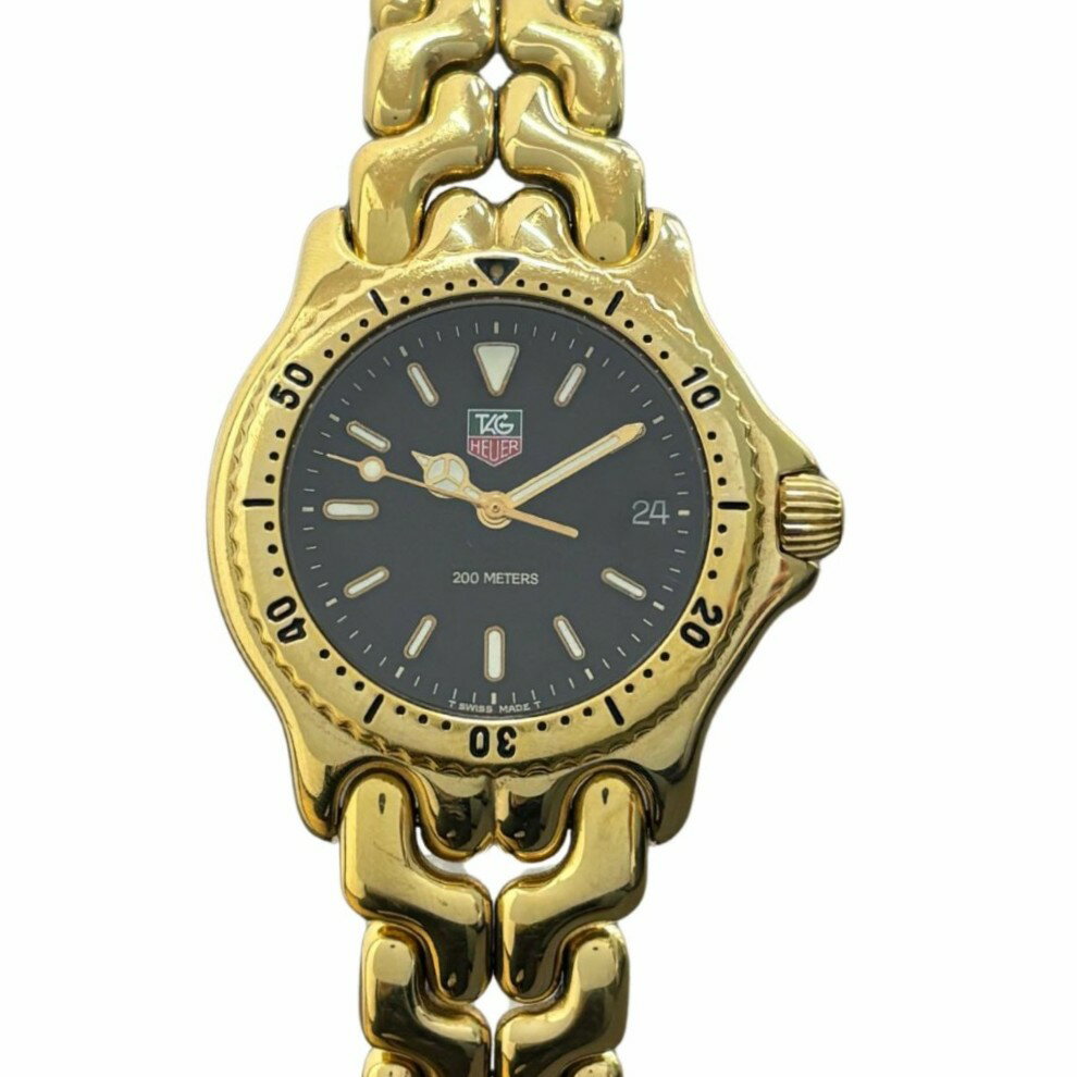 Rakuten - タグホイヤー S/el セル デイト S94.313M 34mm クォーツ ステンレス ゴールド 電池交換済 稼働品 メンズ TAG HEUER 腕時計【中古】