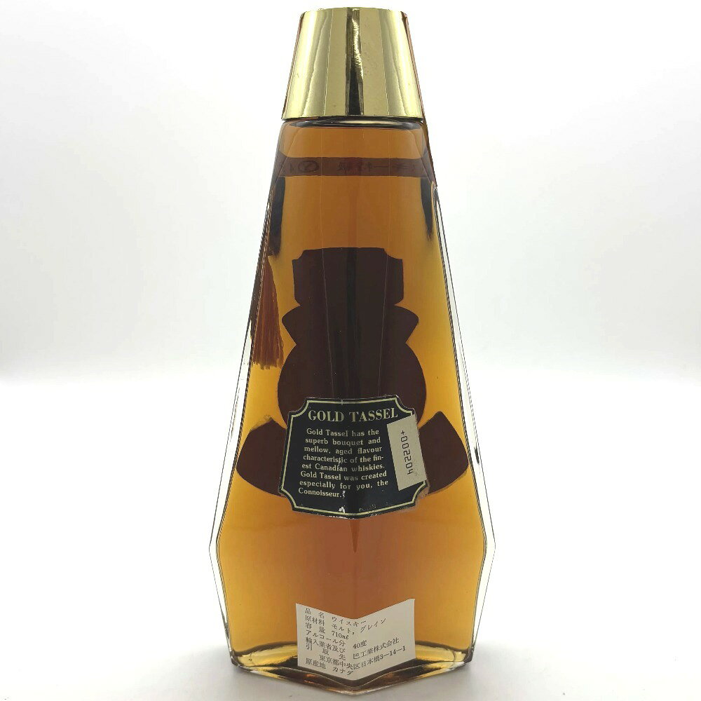 ココロード 楽天市場店のゴールドタッセル 特級 1976シール カナディアン 710ml 40% 洋酒 古酒 未開栓 GOLDTASSEL ウイスキー 【中古】｜アングル3