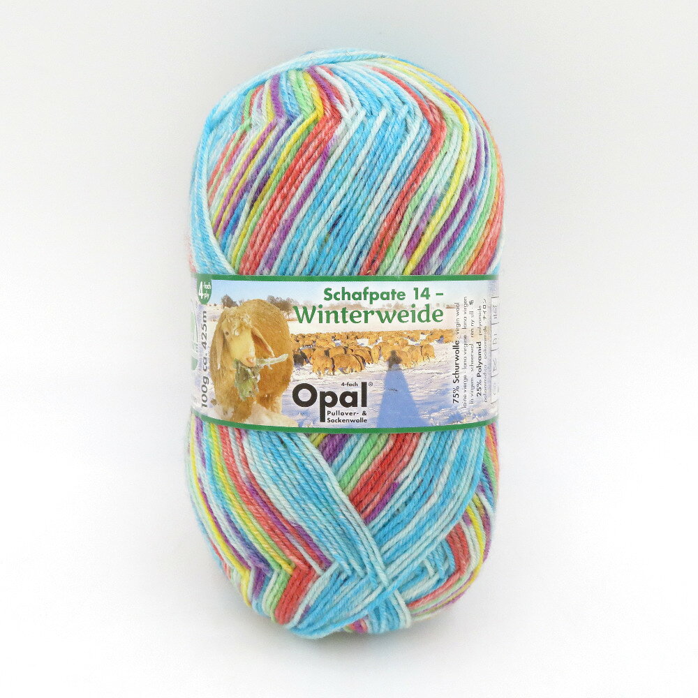 毛糸 Opal オパール シャーフパーテ14 Schafpate 14 col.11194 ソックスヤーン 秋冬 未使用品【中古】