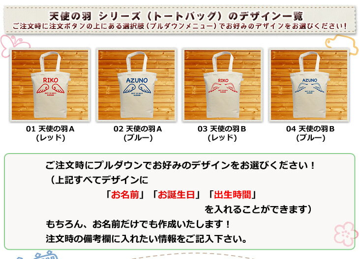 出産祝い 誕生日 プレゼント 名入れ 名入れ無料 名前入り キャンバス トートバッグ 内ポケット付き かわいい 天使の羽 デザイン 男の子 女の子 誕生日プレゼント 保育園 幼稚園 ママバッグ マザーズバッグ エコバッグ 大きめ 帆布 送料無料 ブランド ココロコ