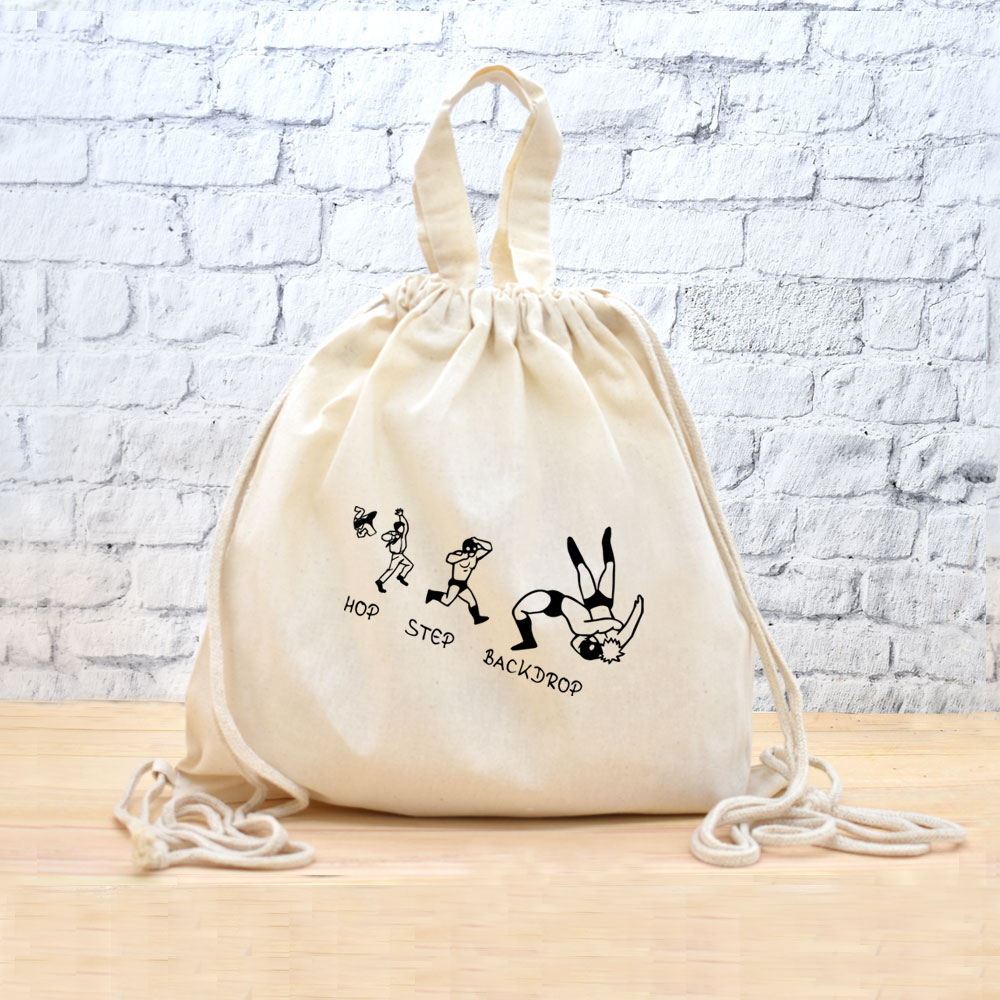 【即納 名入れ無し】 ナップサック リュック [ ホップステップバックドロップ ] 覆面 レスラー プロレ..