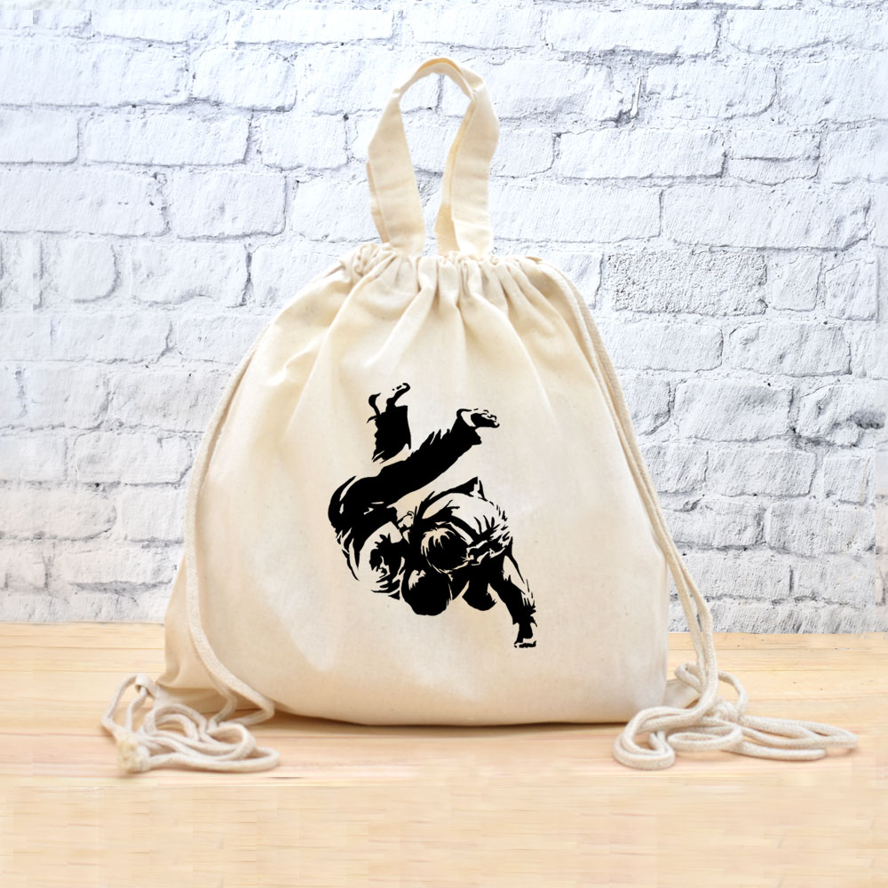 【即納 名入れ無し】 ナップサック リュック [ 柔道 背負い投げ ] 趣味 部活 柔道部 格闘技 卒部 卒業 ..