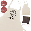 【名入れ無料】 エプロン 首掛け ポケット付き ブロッコリー 野菜 やさい ベジタブル 緑黄色野菜 草食 グッズ おもしろ 面白 ギフト プレゼント メンズ レ...