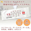 卒団記念品 野球 卒団 記念品 卒部記念品 【10枚以上購入で1枚3980円】 フルカラー名入れタイプ(背景は白) 野球デザイン ユニフォーム入り 名前 背番号 日付 団体名 今治製プチフェイスタオル 25x70cm 日本製 今治 タオル プレゼント 男子 女子 卒団式 ブランド