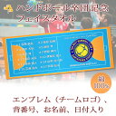 卒団記念品 ハンドボール 卒団 記念品 卒部記念品 【10枚以上購入で1枚3050円】 名入れ お名前 背番号 日付 団体名 エンブレムが入るデザイン 今治製プチフェイスタオル 名前入り 27x70cm 日本製 今治 タオル 名入れ無料 プレゼント 男子 女子 卒団式 ブランド ココロコ