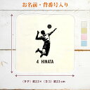 【名入れ無料 背番号入り】 卒団 記念品 プレゼント タオルハンカチ ハンドタオル バレーボール選手A アタック 排球 趣味 部活 バレーボール部 バレー部 卒...