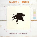【即納 名入れ無し】 卒団 記念品 誕生日 プレゼント タオルハンカチ ハンドタオル スポーツシルエット 柔道B 背負い投げ 趣味 部活 柔道部 卒部 卒業 男...