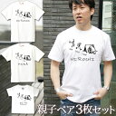 親子 ペアTシャツ 半袖Tシャツ 親子ペア3枚家族セット ホップステップキャンプ アウトドア リンクコーデ ペアルック 親子コーデ 名入れ 大人 子供 お揃い 子ども 男の子 女の子 キッズ ママへ パパへ 母の日 父の日 妻へ 夫へ おもしろ 春夏 ブランド