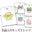 Tシャツ 誕生日 プレゼント 出産祝い 名入れ 名前入り キッズ ベビー 半袖 手描き風デザイン(ホワイト) 男の子 女の子 服 誕生日プレゼ..