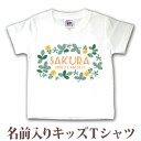 Tシャツ 誕生日 プレゼント 出産祝い 名入れ 名前入り キッズ ベビー 半袖 ポップデザイン レトロガーデン 男の子 女の子 服 誕生日プレゼント 百日祝い ...