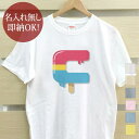 【即納 名入れ無し】 大人用 Tシャツ 誕生日プレゼント アルファベット C イニシャル アイス シャーベット 食べ物 グッズ おもしろ 面白 忘年会 余興 景...