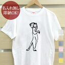 【即納 名入れ無し】 大人用 Tシャツ 誕生日プレゼント ミーアキャット 動物 グッズ おもしろ 面白 忘年会 余興 景品 メンズ レディース 春夏 メール便送料無料 ブランド