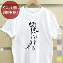 【即納 名入れ無し】 大人用 Tシャツ 誕生日プレゼント ミーアキャット 動物 おもしろ 面白 忘年会 余興 景品 メンズ レディース 春夏 メール便送料無料 ブランド 【10枚以上で半額50％off】